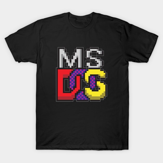 MS DOS T-Shirt by Blackbones